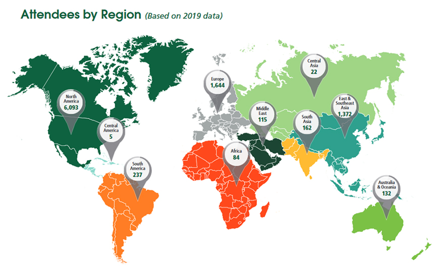AASLD 2019 Attendees by Region AASLD 2019 Attendees by Region